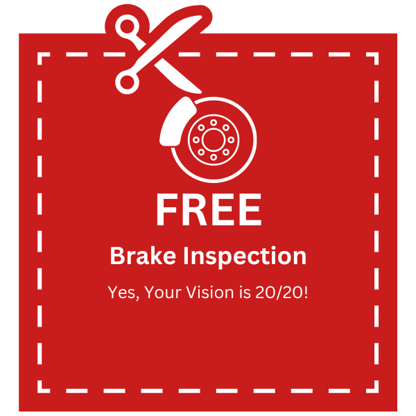 Brake Inspection Coupon Brake Inspection Coupon